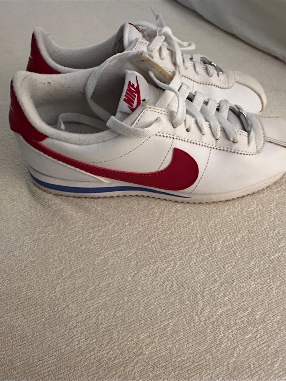 Nike Cortez White Interior Leather Sneaker Detail